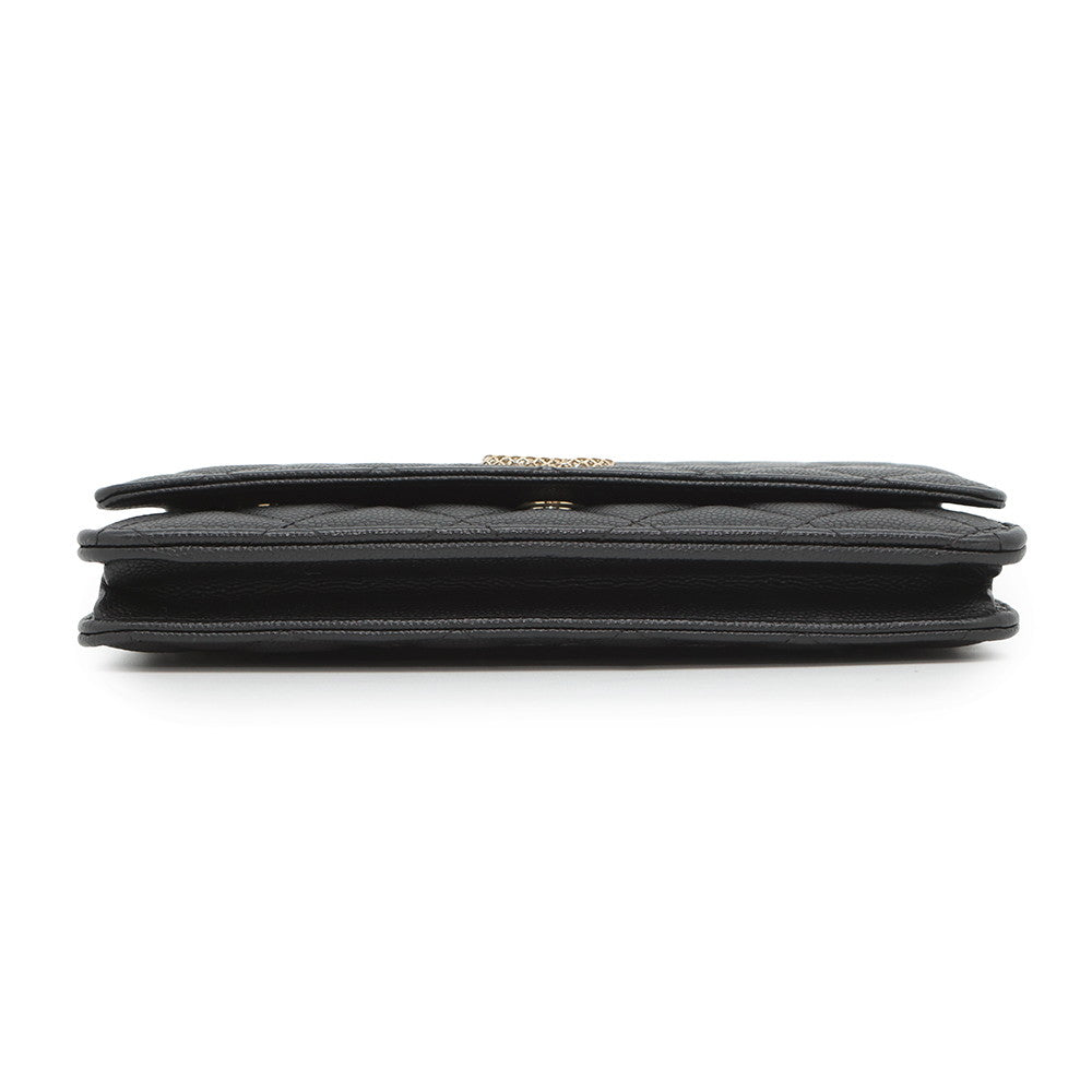 CHANEL Matelasse Chain wallet BlackAP3516 Caviar Leather