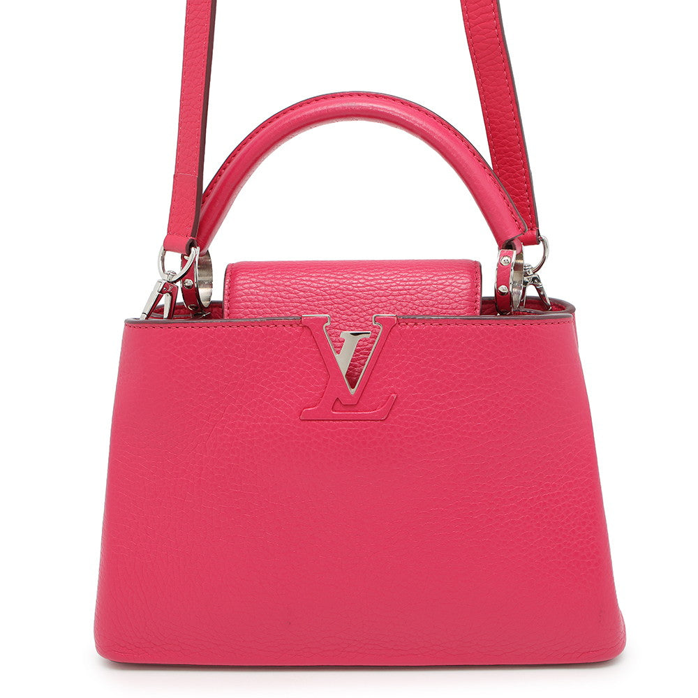 LOUIS VUITTON Capucines PinkM90294 Taurillon Leather Size BB