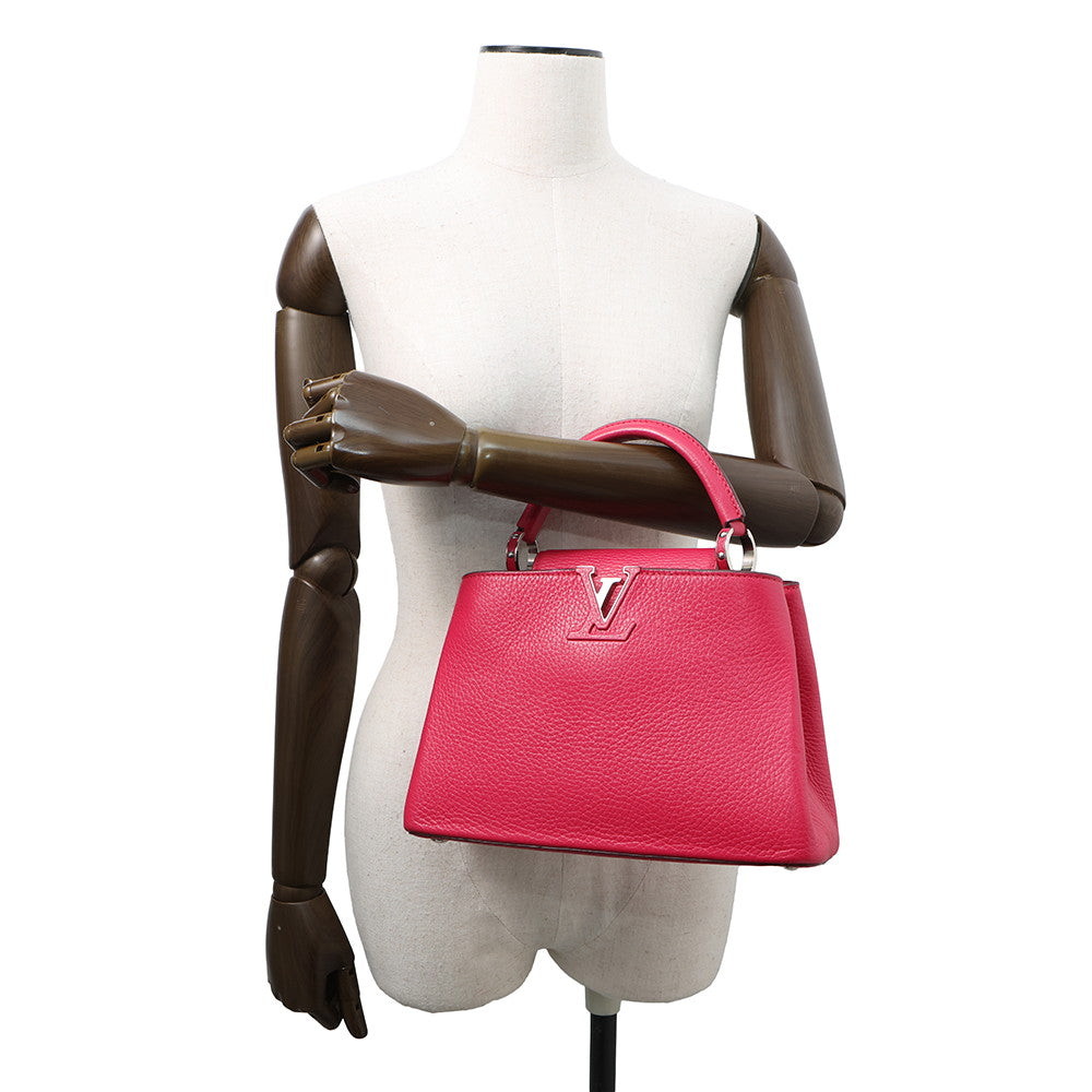 LOUIS VUITTON Capucines PinkM90294 Taurillon Leather Size BB