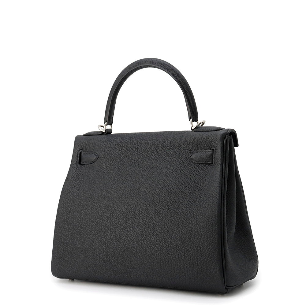 HERMES Kelly Retourne Black Togo Leather Size 28
