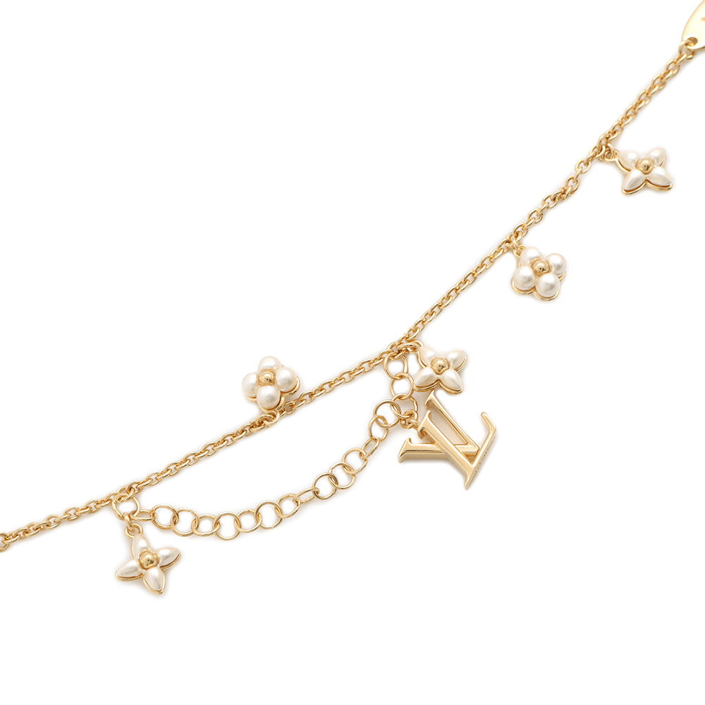 LOUIS VUITTON Braceletã»LV Flora Gram BlancM0940A Metal Beads