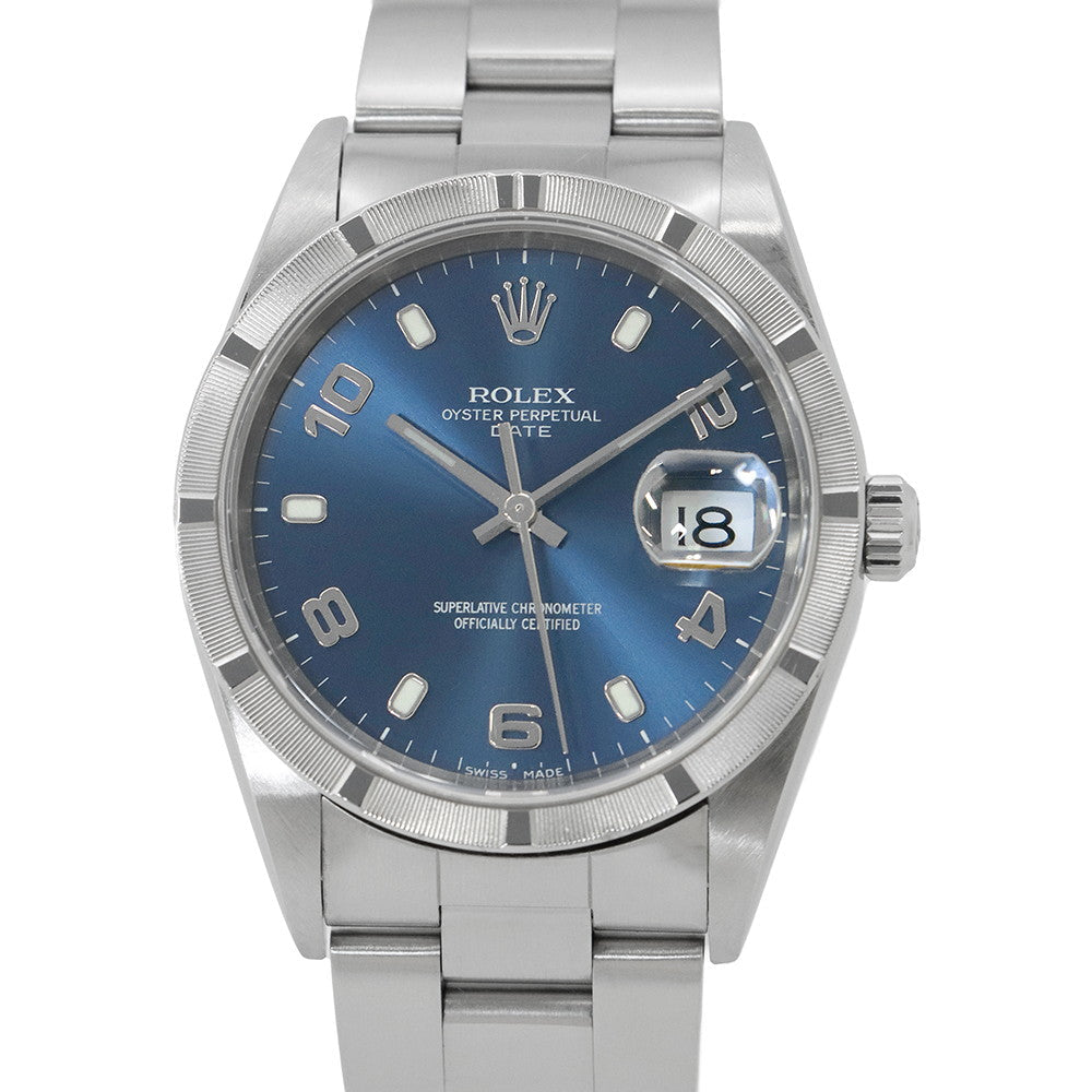 ROLEX Oyster Perpetual Date W34mm Stainless Steel Blue Dial15210