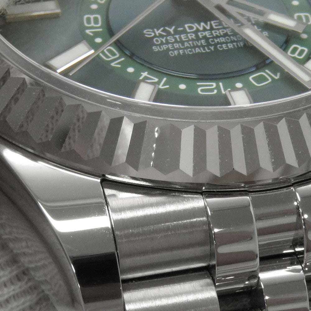ROLEX Sky-Dweller W42mm Stainless Steel K18WG Mint Green Dial336934