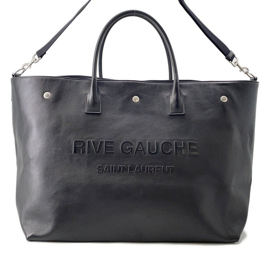 SAINT LAURENT PARIS Rive Gauche Tote Bag Black707651 Leather