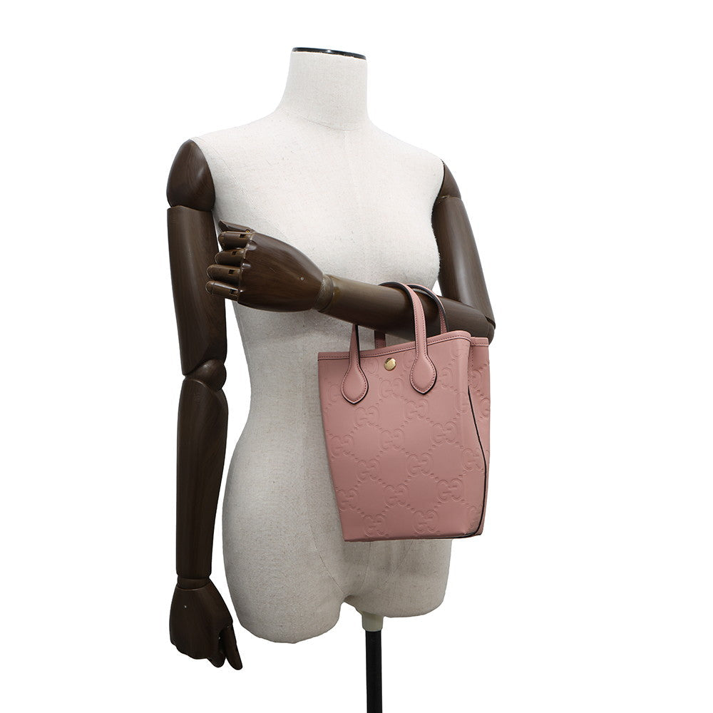 GUCCI 2WAY GG Super Mini Bag Pink790133 Leather
