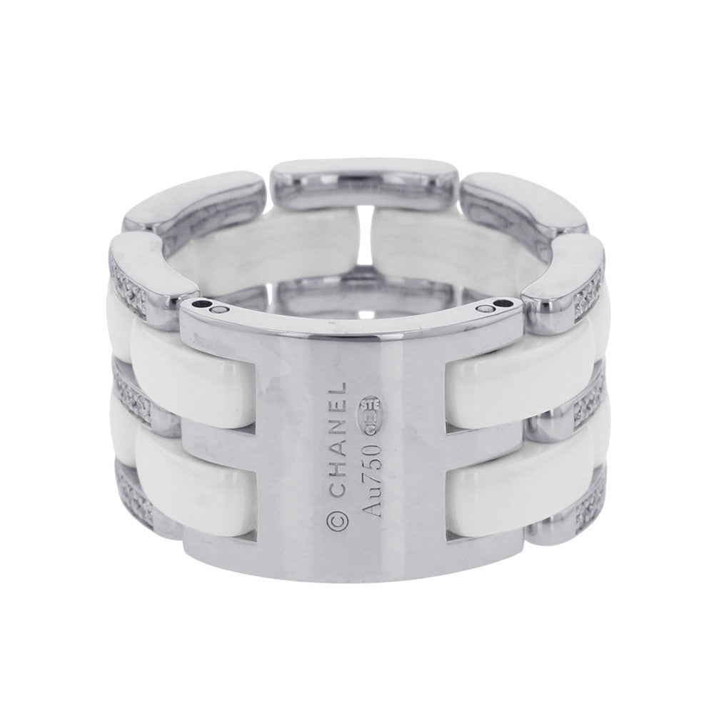 CHANEL Ultra Diamond Ring Size 56/Approximately No. 15 K18WG Ceramic