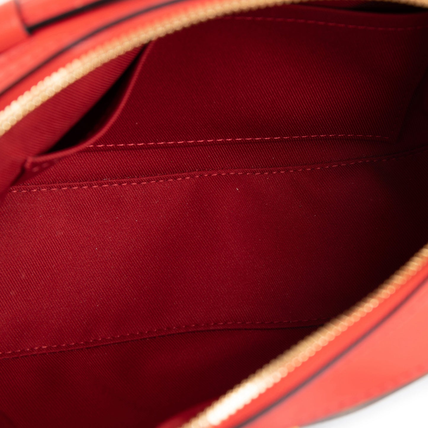 Louis Vuitton Louis Vuitton Brown Monogram Canvas & Coquelicot Leather Saintonge Bag