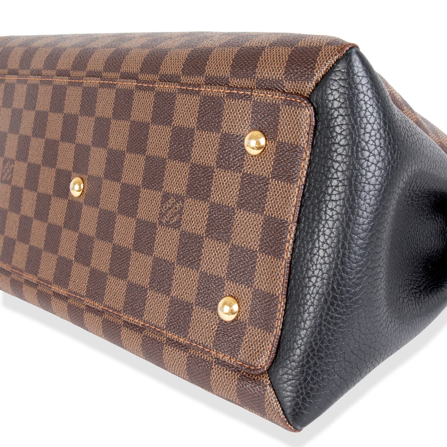Louis Vuitton Louis Vuitton Brown Damier Ebene Canvas & Black Taurillon Leather Normandy Bag
