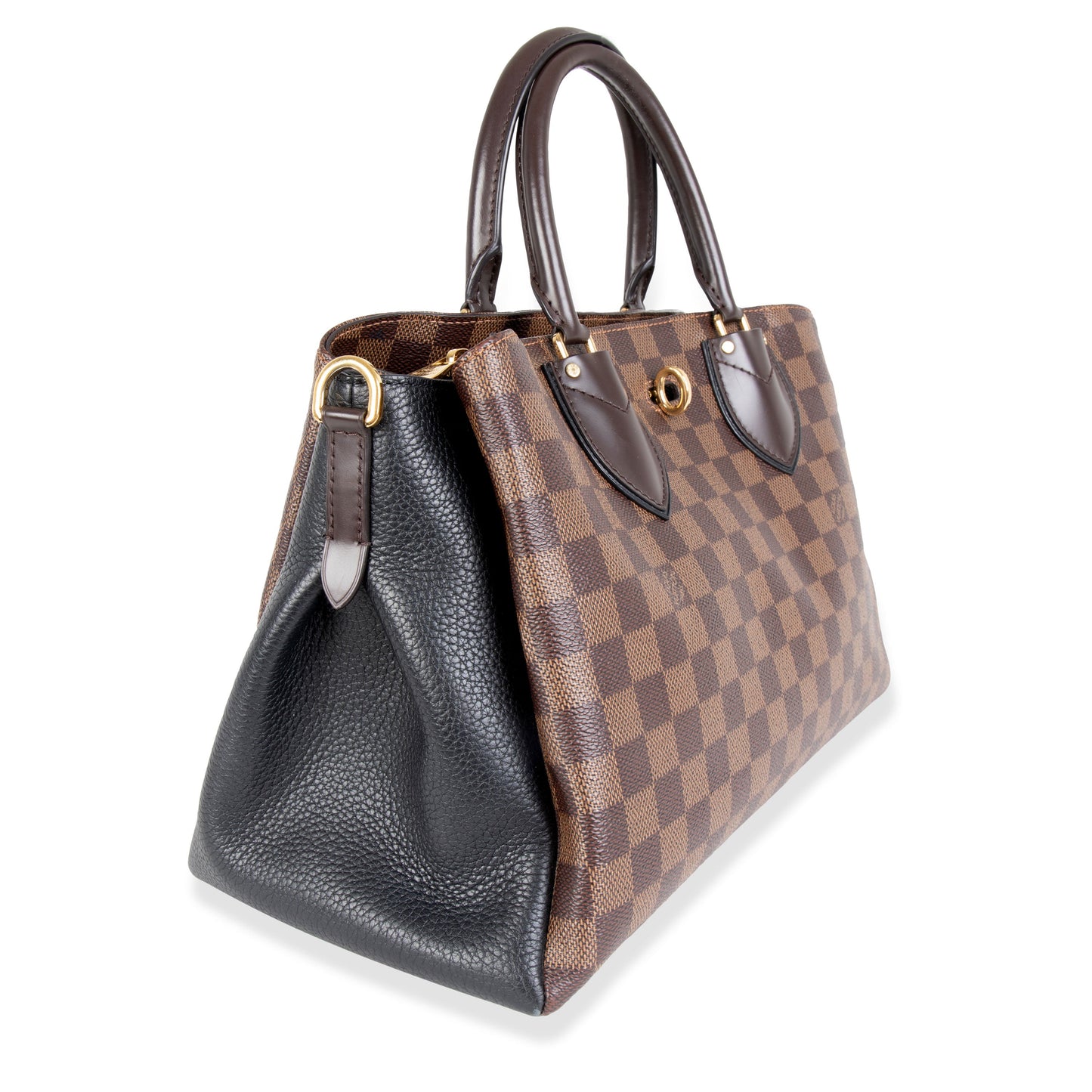 Louis Vuitton Louis Vuitton Brown Damier Ebene Canvas & Black Taurillon Leather Normandy Bag