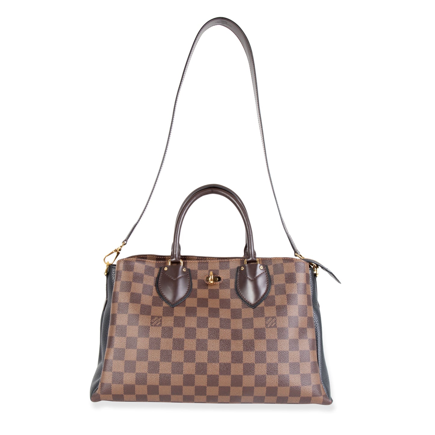 Louis Vuitton Louis Vuitton Brown Damier Ebene Canvas & Black Taurillon Leather Normandy Bag
