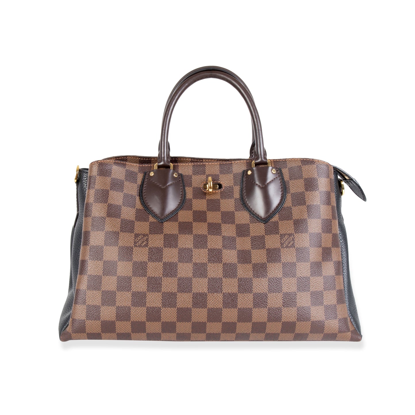 Louis Vuitton Louis Vuitton Brown Damier Ebene Canvas & Black Taurillon Leather Normandy Bag