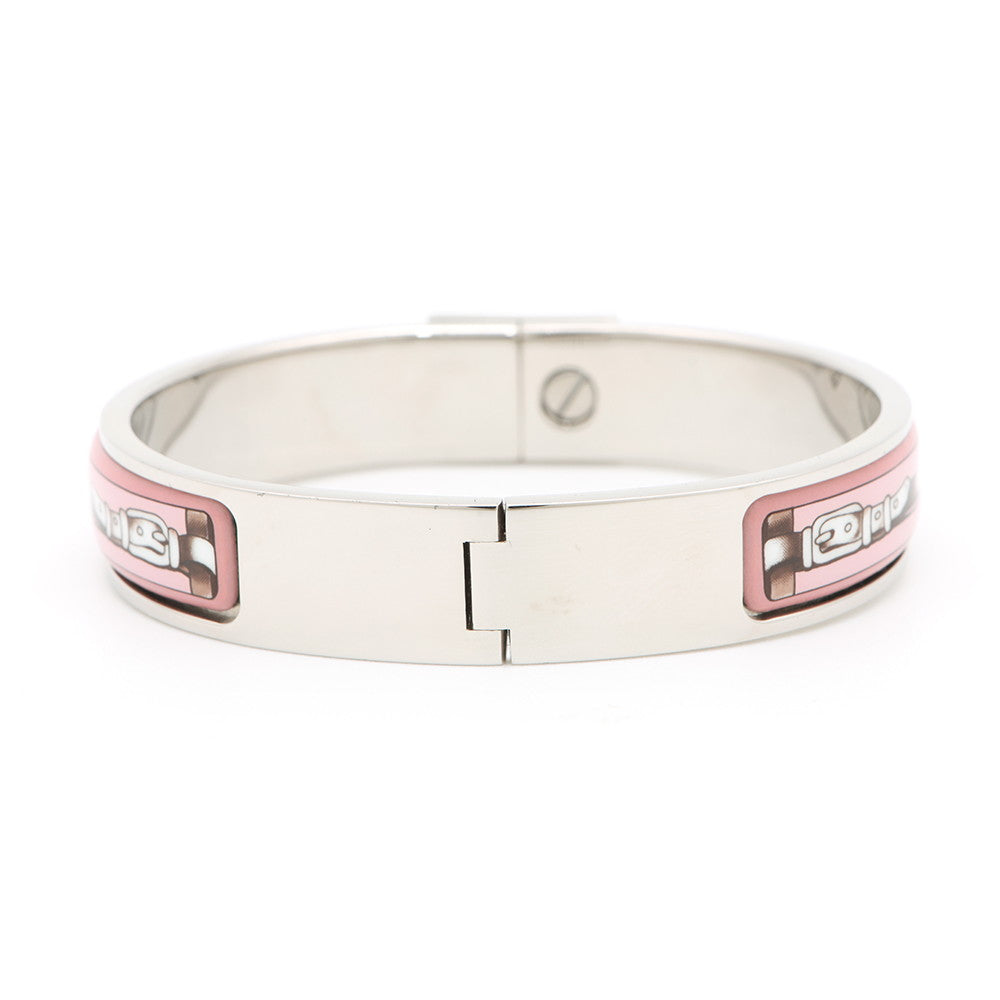 HERMES Clic crack Size PM Silver/Pink Metal