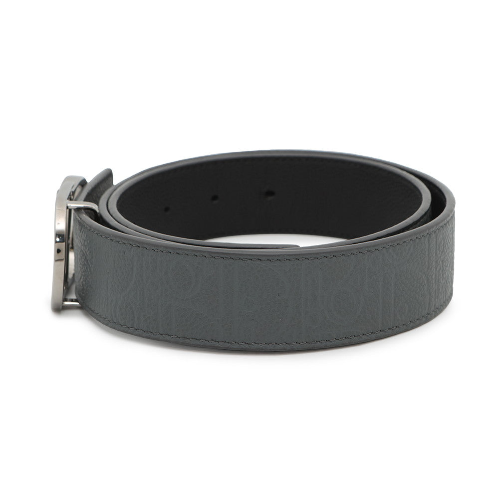 Dior CD Icon Reversible Belt Gray Leather Size 80