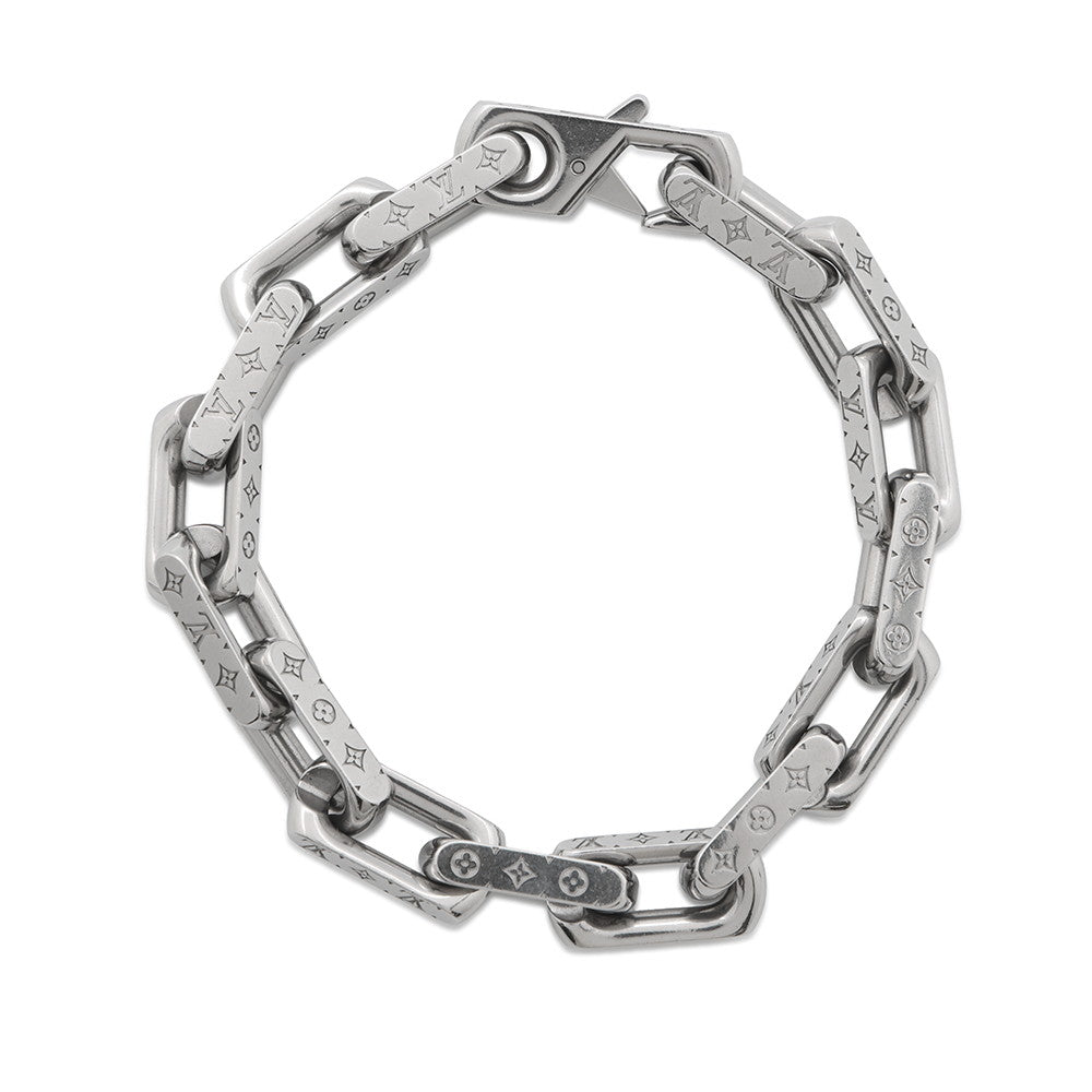 LOUIS VUITTON Braceletã»Monogram Chain SilverM00309 Metal