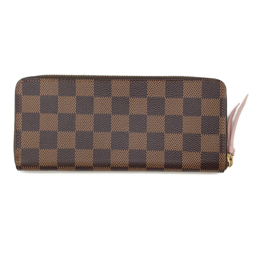 LOUIS VUITTON Portefeuille Clemence Rose BallerineN41626 Damier Ebene Canvas
