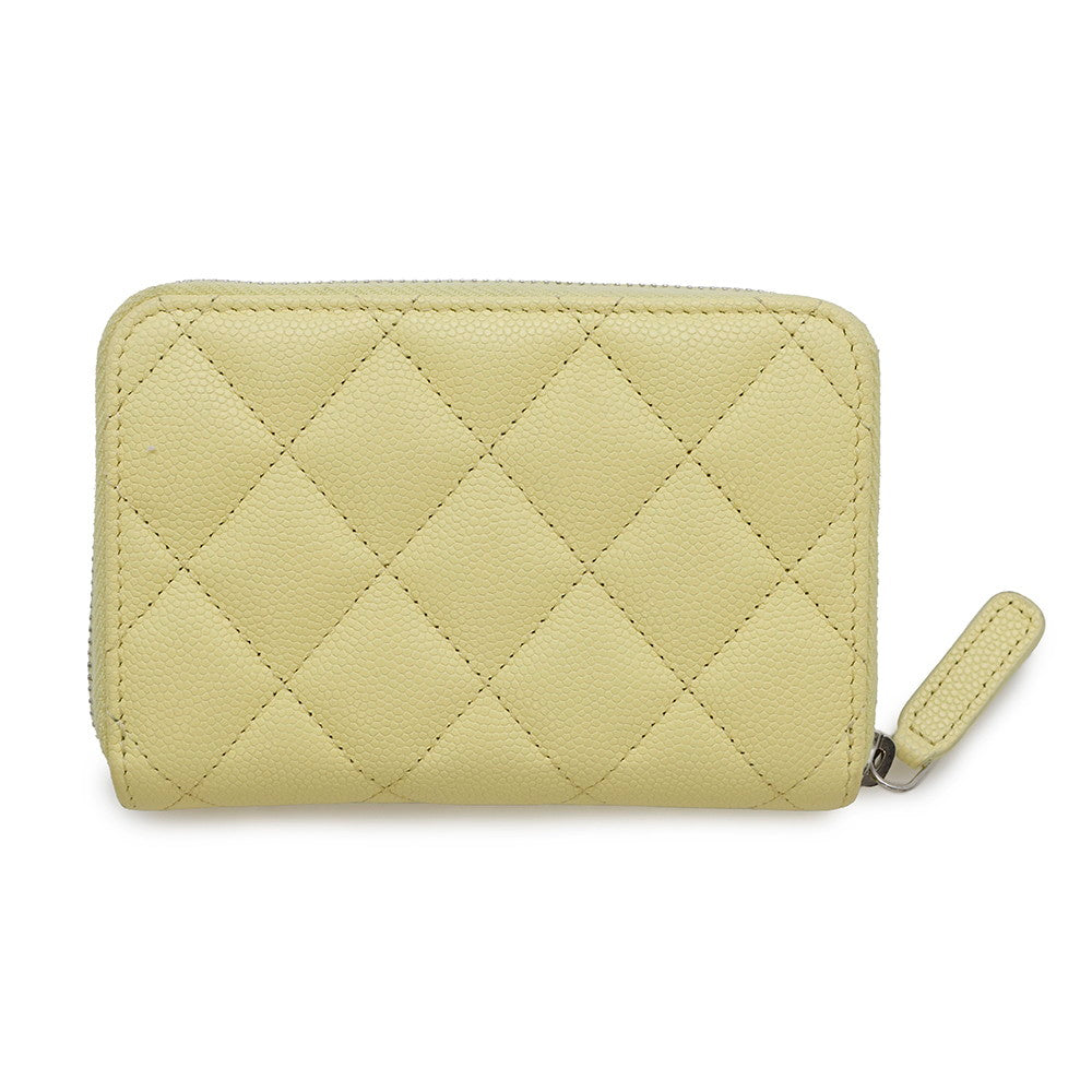 CHANEL Matelasse Coin purse YellowAP4332 Caviar Leather