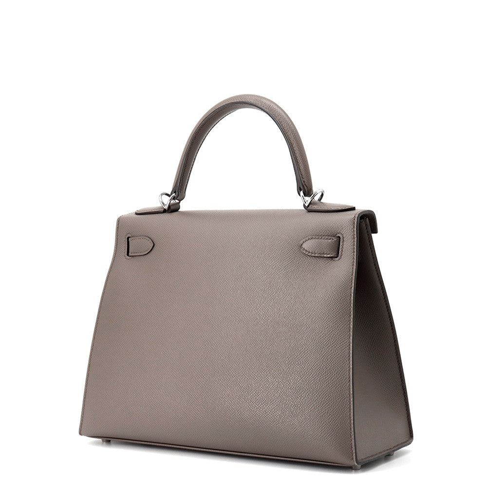 HERMES Kelly Sellier Etain Epsom Size 28