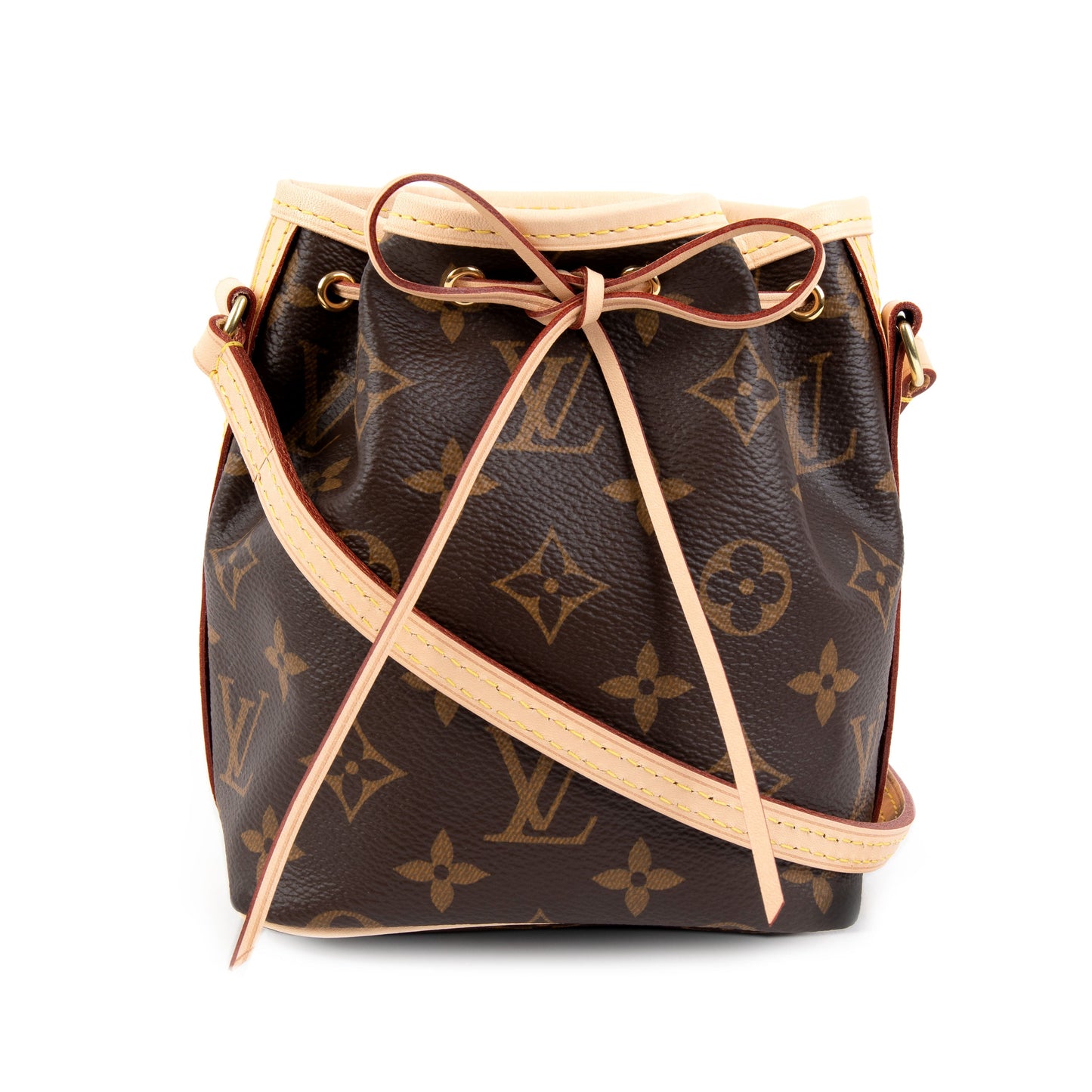 Louis Vuitton Louis Vuitton Brown Monogram Canvas Nano Noé Drawstring Bag