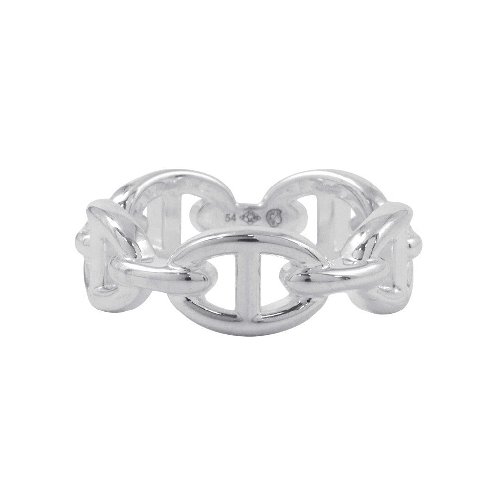 HERMES Chaine d'Ancre Anchene Ring Size PM/54/#14 SV925
