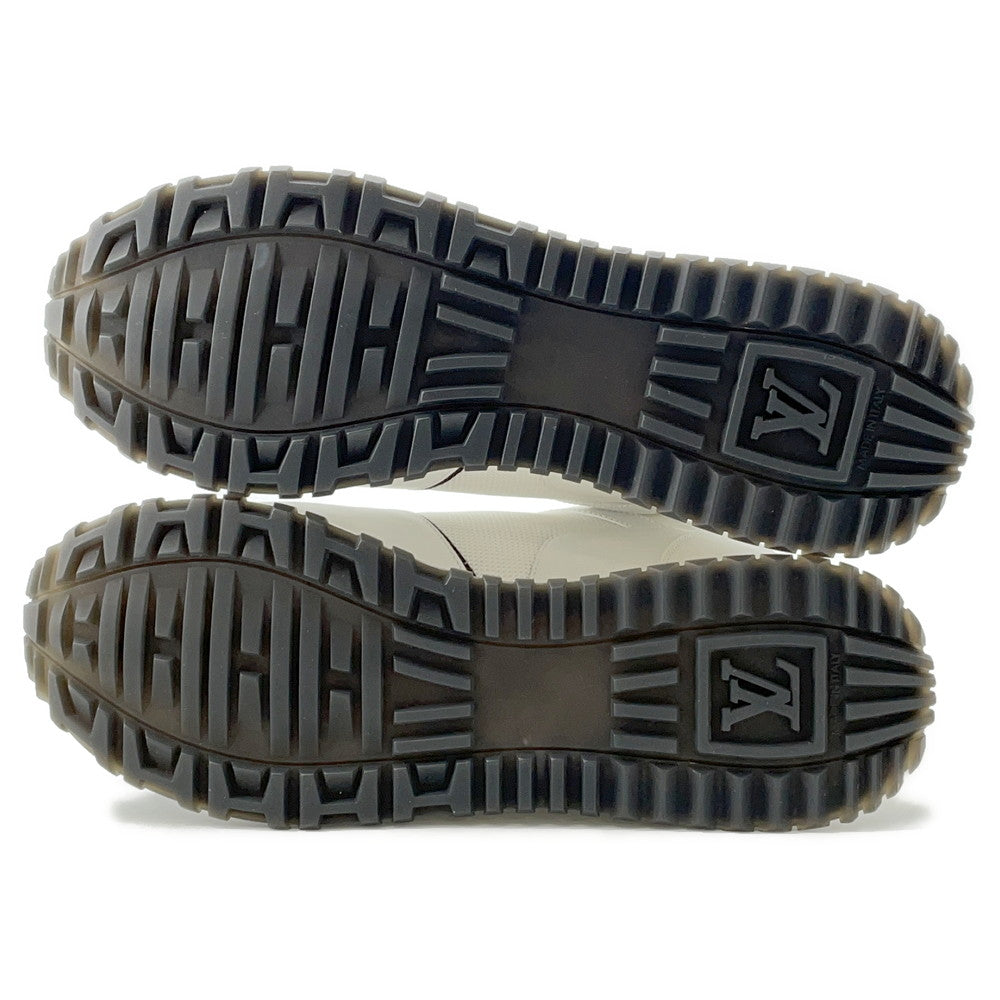LOUIS VUITTON Run Awayã»Sneakers White1A4XNO Calf Leather Monogram Size 39 1/2