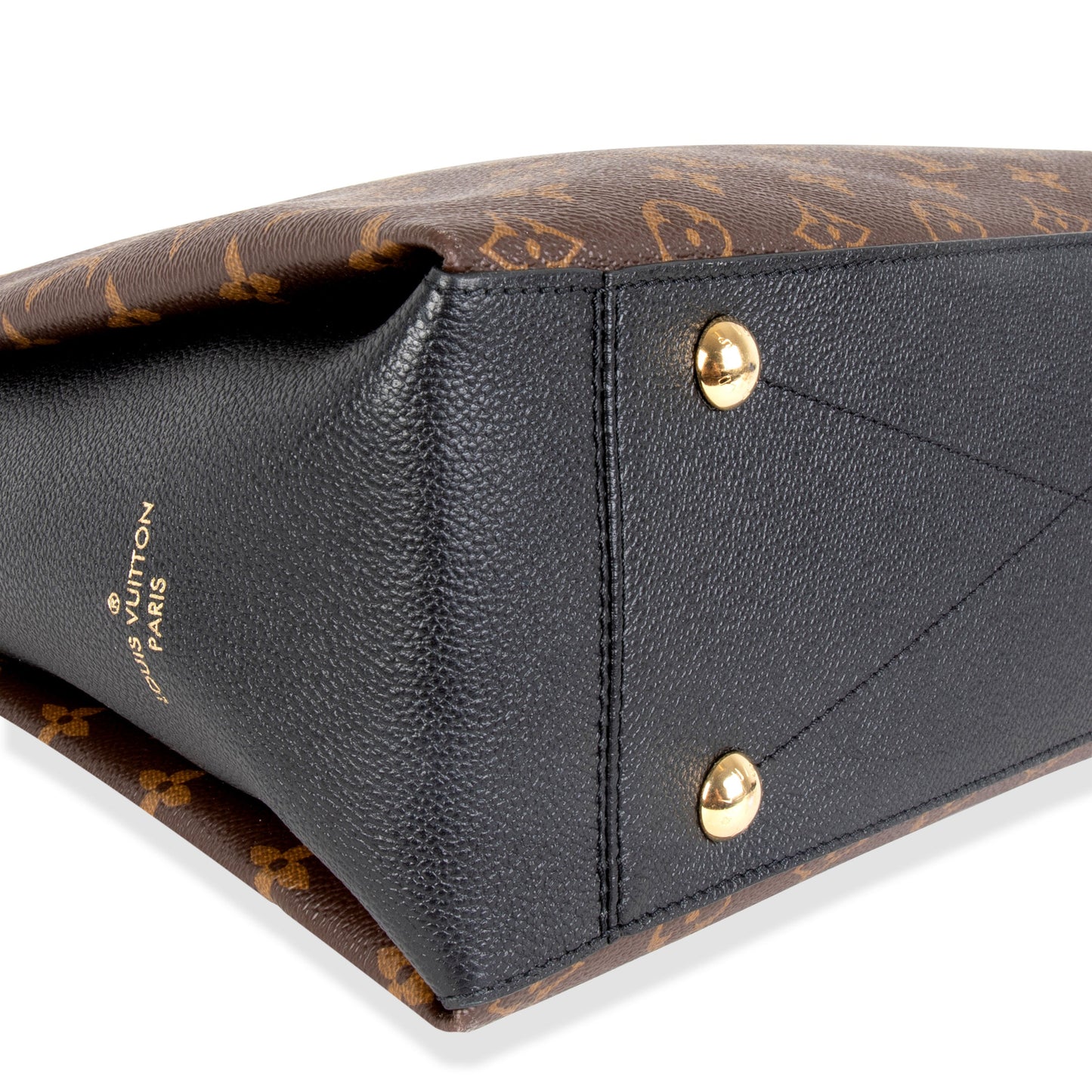 Louis Vuitton Louis Vuitton Brown Monogram Canvas & Black Taurillon Leather Surene MM Tote