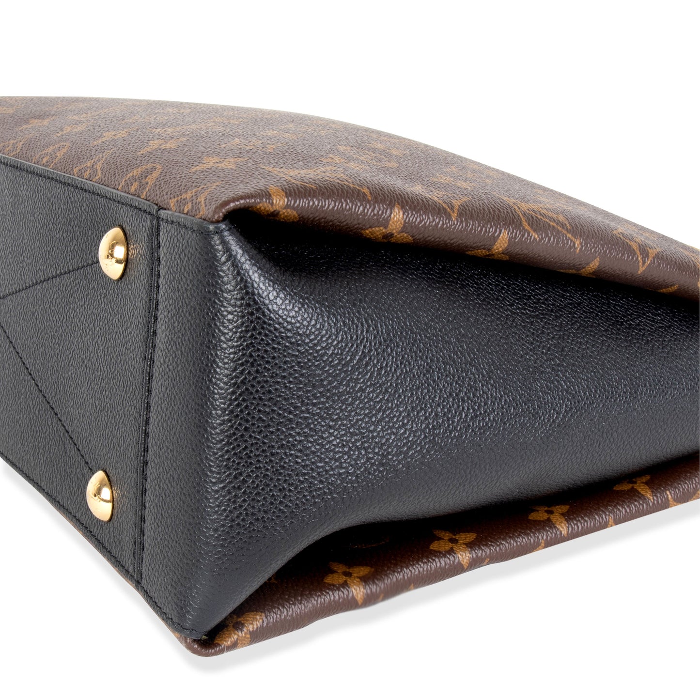 Louis Vuitton Louis Vuitton Brown Monogram Canvas & Black Taurillon Leather Surene MM Tote