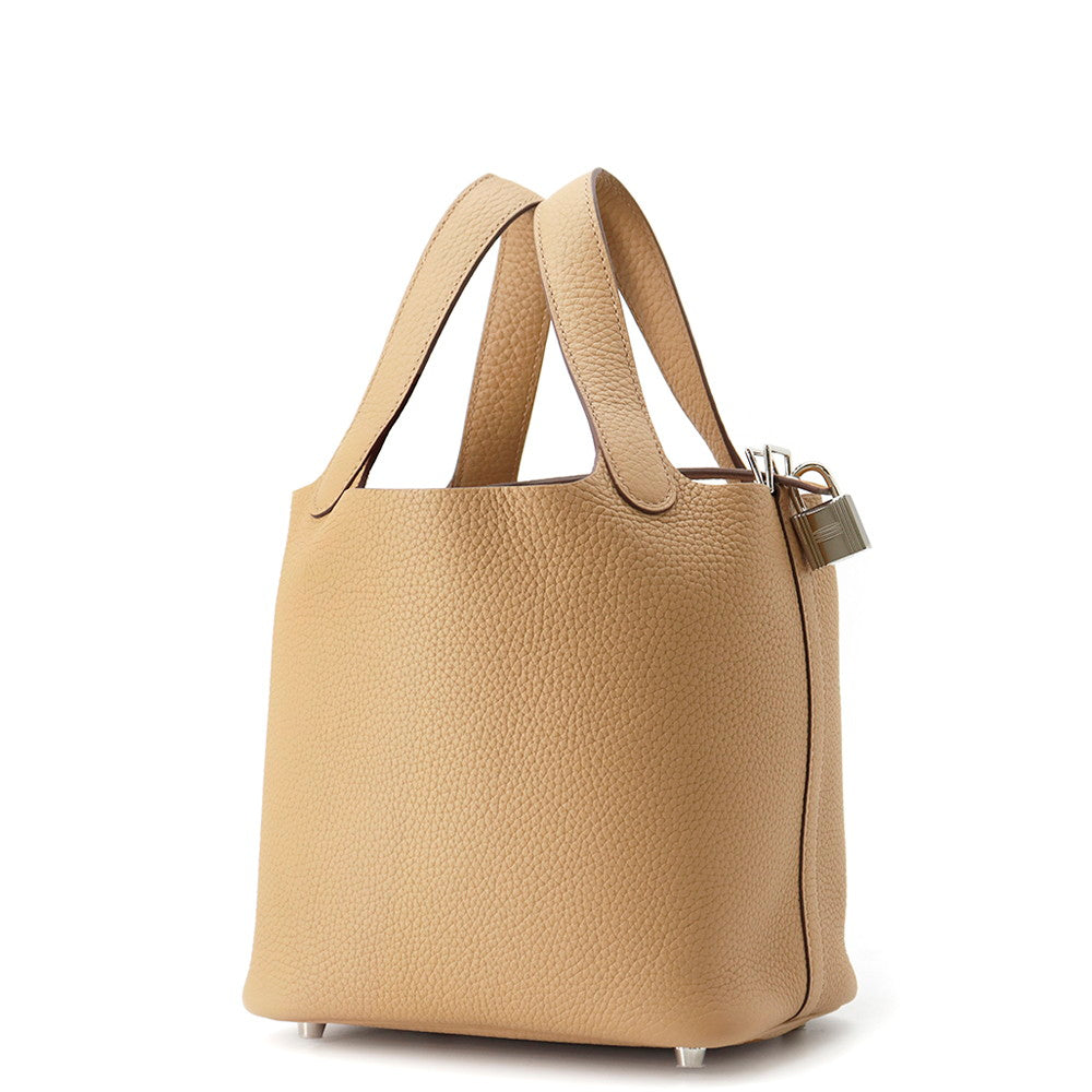 HERMES Picotin Lock Biscuit Taurillon Clemence Size PM