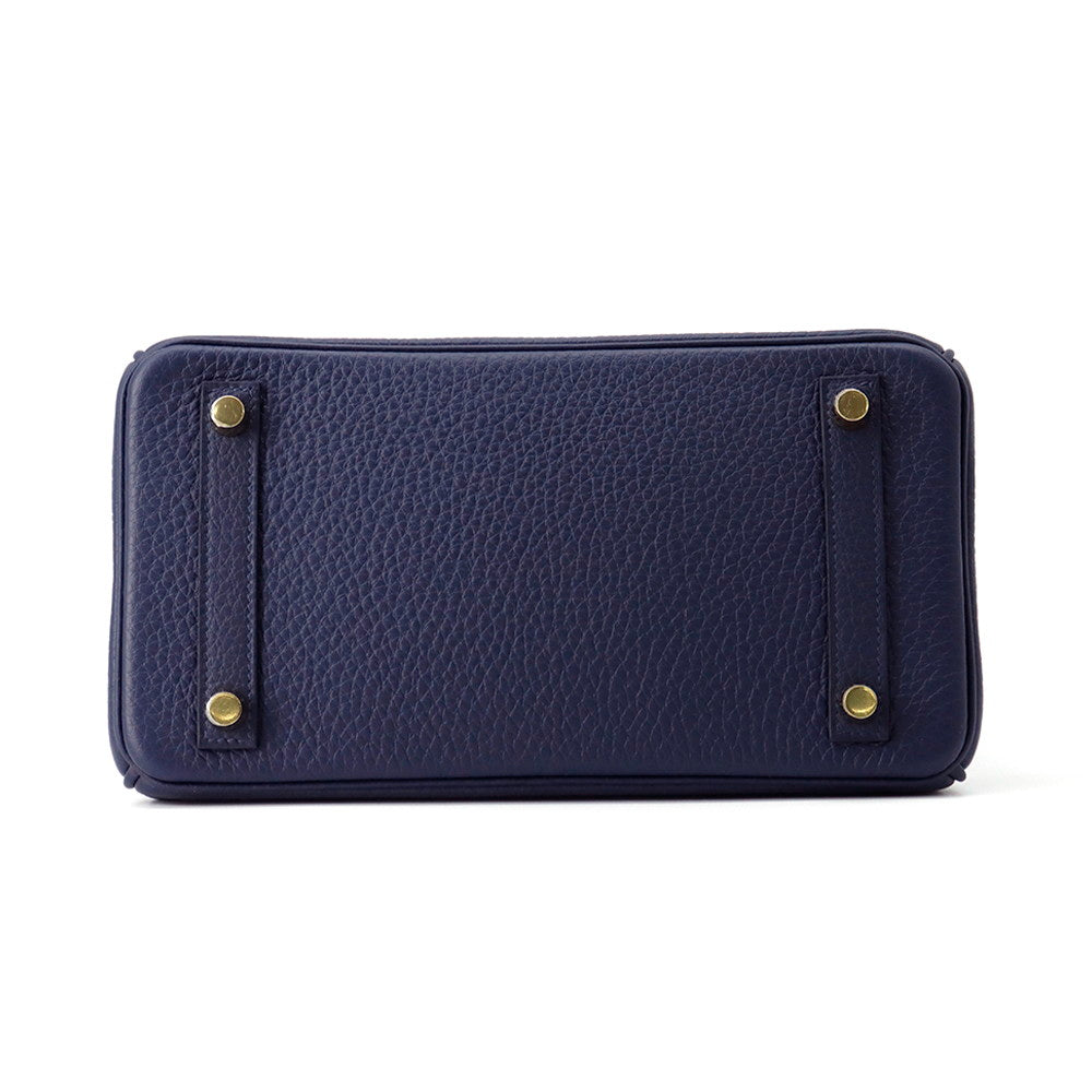 HERMES Birkin Blue Abysse Togo Leather Size 25