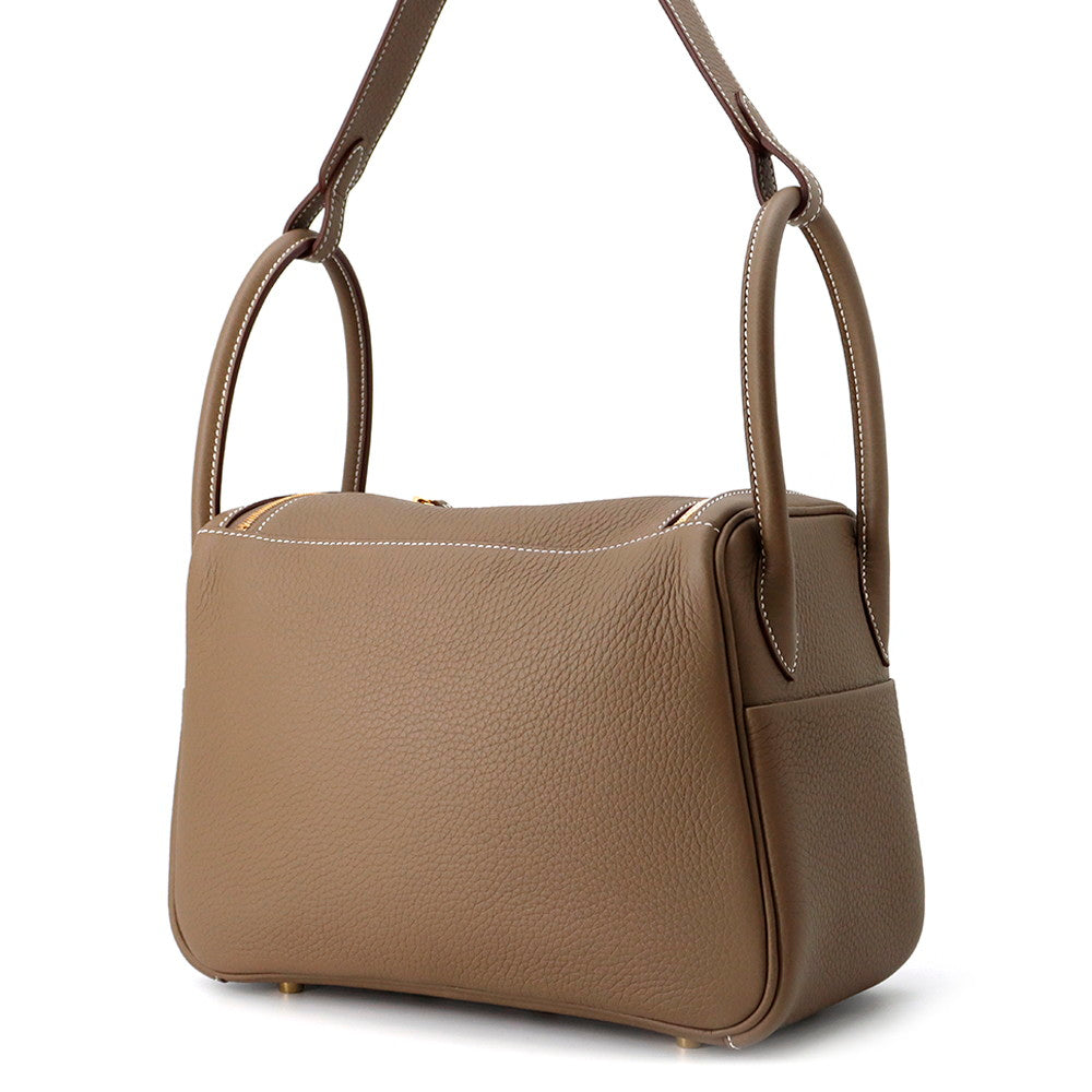 HERMES Lindy Etoupe Taurillon Clemence Size 26