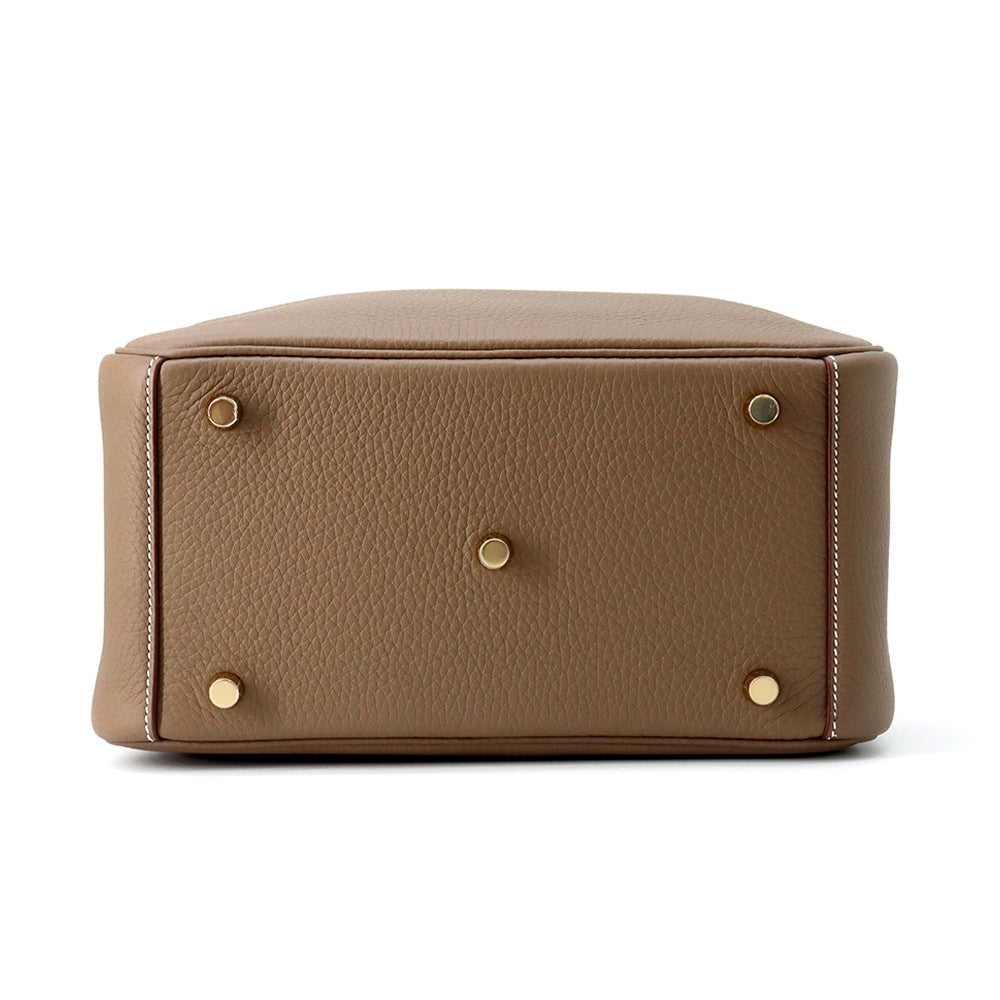 HERMES Lindy Etoupe Taurillon Clemence Size 26