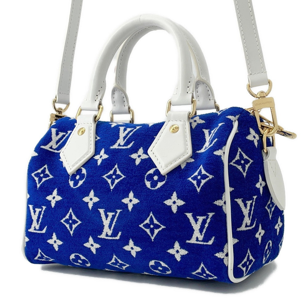 LOUIS VUITTON Speedy Bandouliere LV Match Blue/WhiteM20751 Monogramã»Jacquard Velvet Size 20