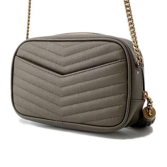 SAINT LAURENT PARIS Lou Tassel Chainshoulder Bag Khaki612579 Leather