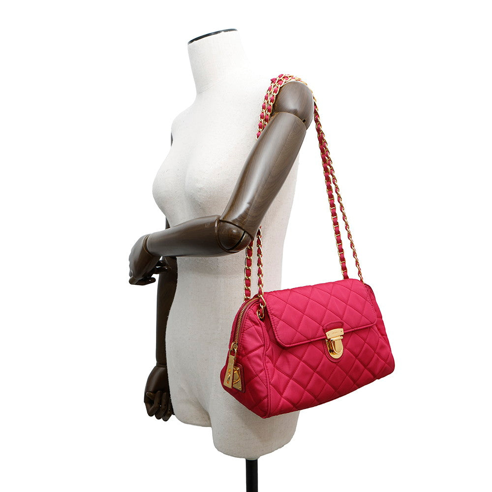 PRADA Quilted ChainShoulder Bag PinkBR4965 Nylon