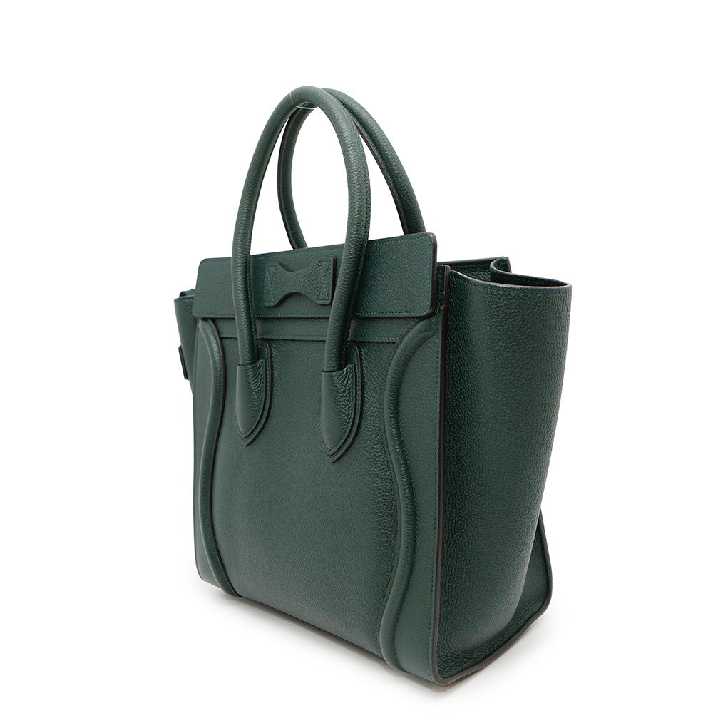 CELINE Luggage shopper Dark Green189793 Leather Size micro