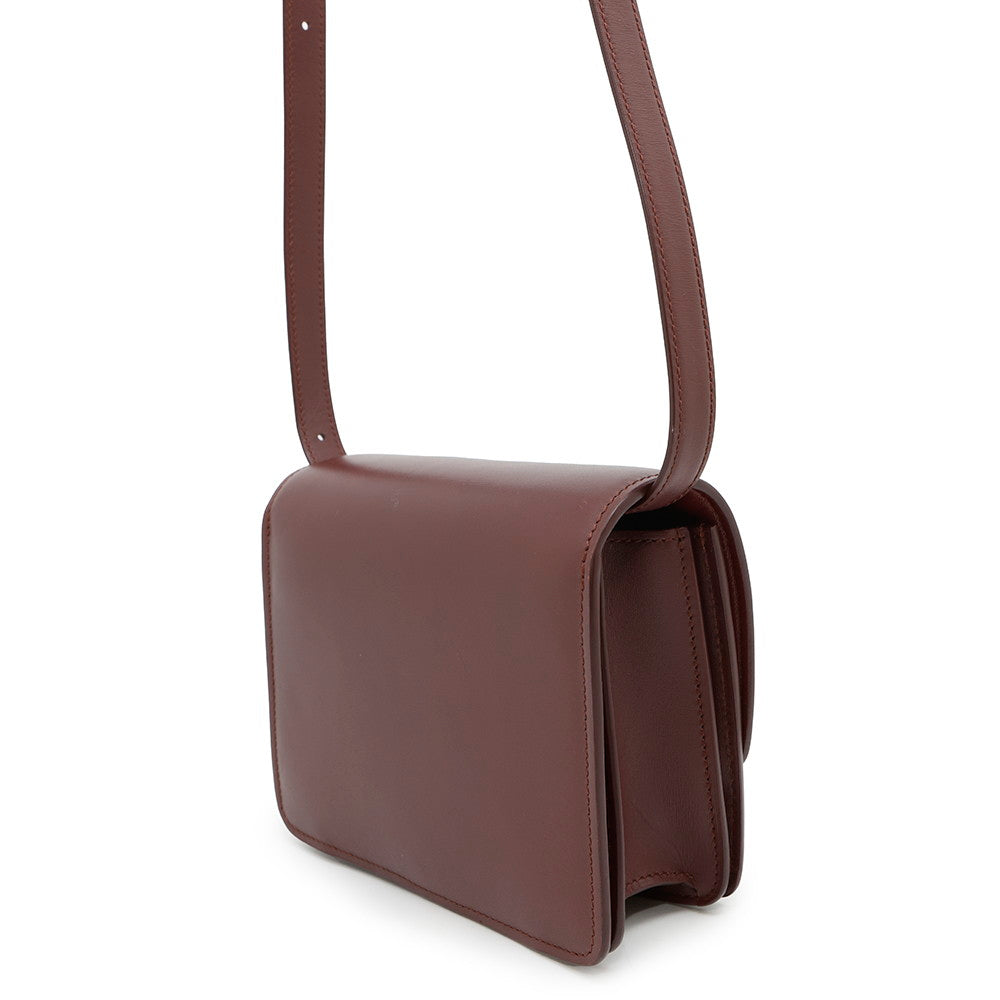CELINE Classic Box Shoulder Bag Bordeaux189183 Leather Size Small
