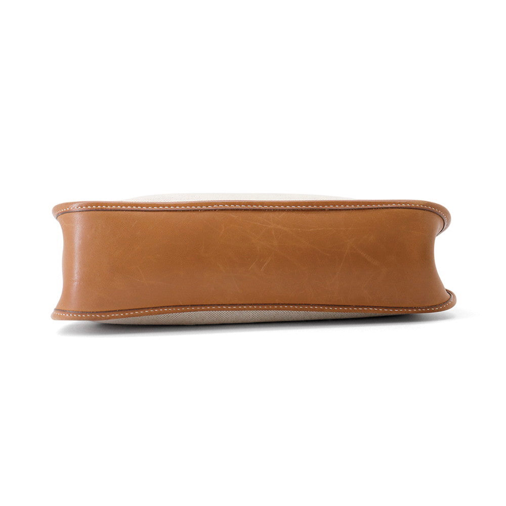 HERMES Vespa Gold Toile H Leather