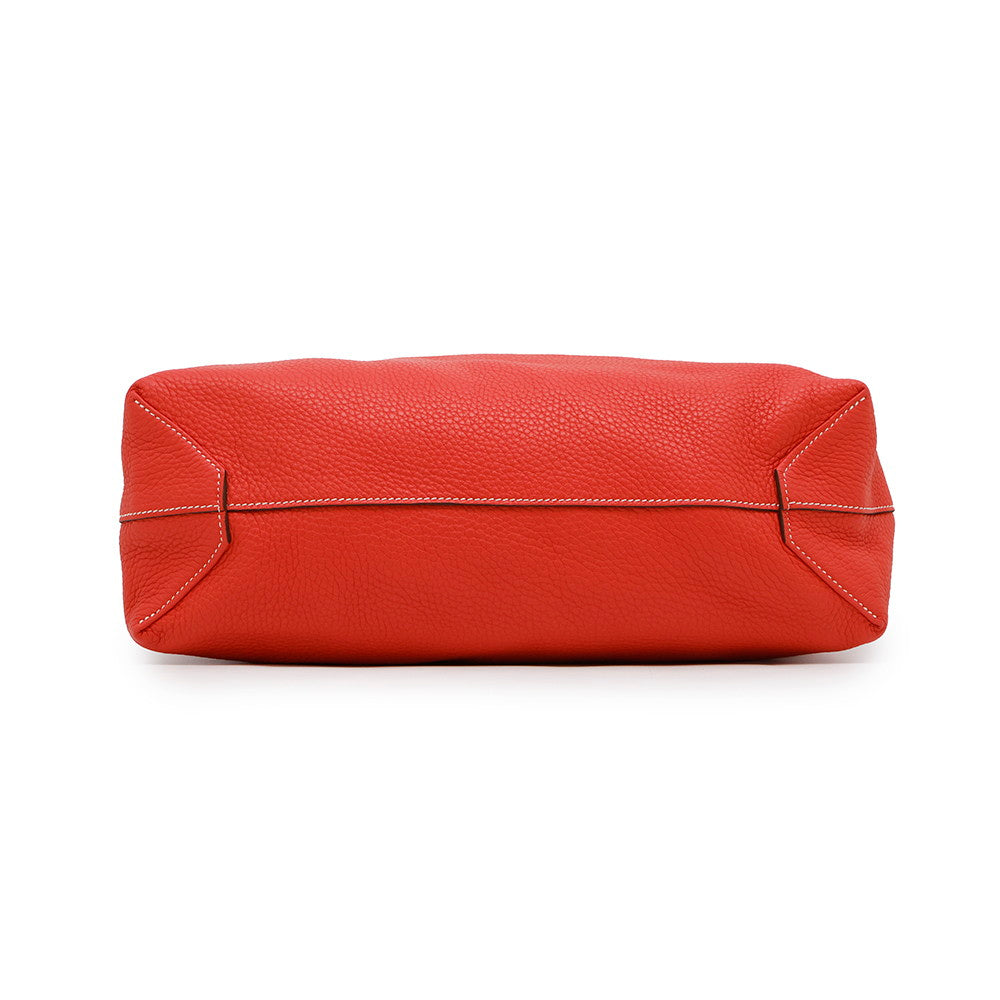 HERMES Double sense Rouge Pivoine/Rose Sakura Taurillon Clemence Swift Leather Size 36