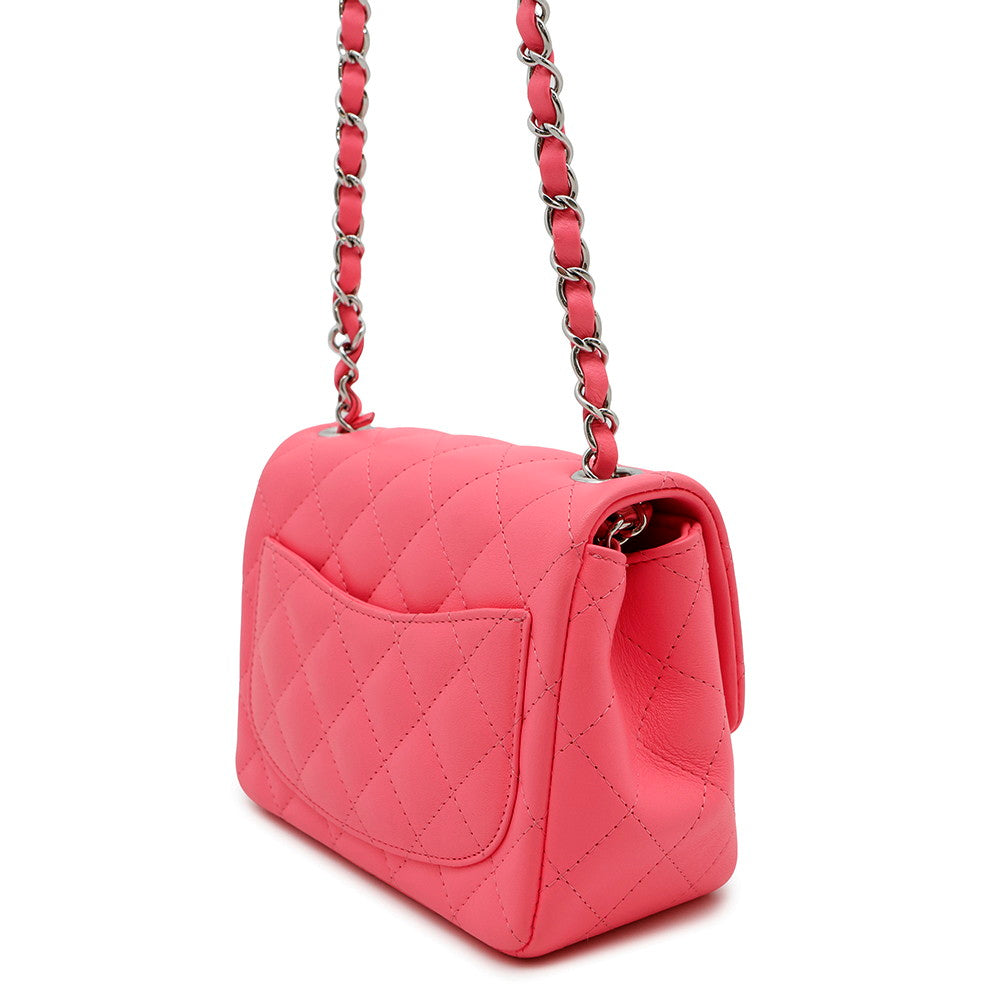 CHANEL Mini Matelasse Chain Shoulder Bag PinkA35200 Lambskin Size 18
