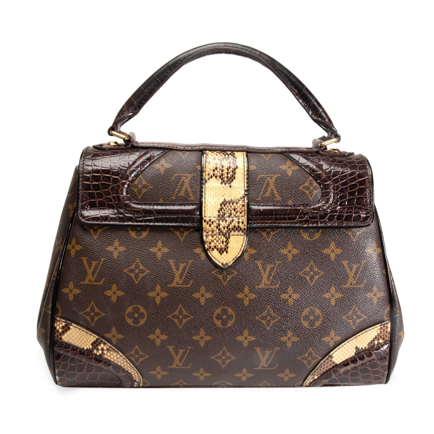 Louis Vuitton Louis Vuitton Limited Edition Monogramissime Alligator & Python Bag