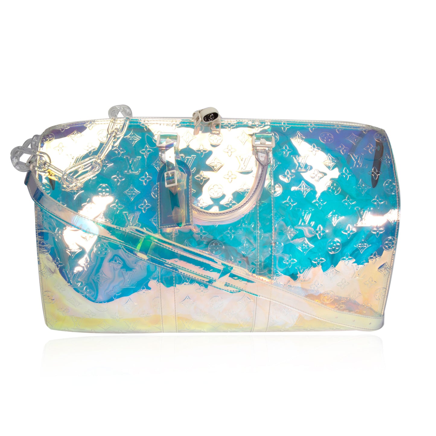 Louis Vuitton Louis Vuitton x Virgil Abloh Monogram PVC Prism Keepall Bandouliére 50