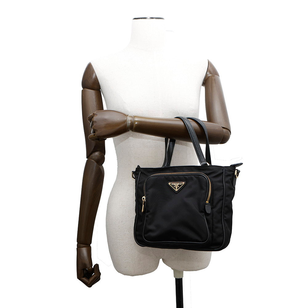 PRADA Nylon 2wayTote Bag Black1BG308 Nylon Leather