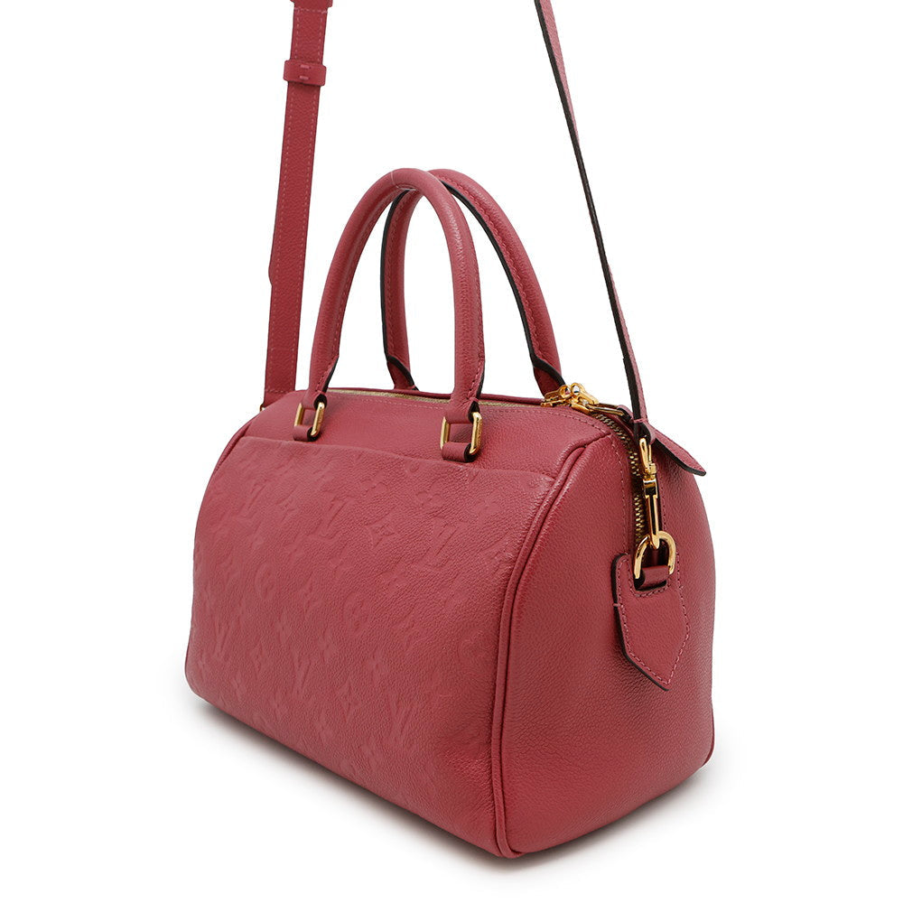 LOUIS VUITTON Speedy BandouliereNM Rose pruyereM43736 Monogram Empreinte Leather Size 25