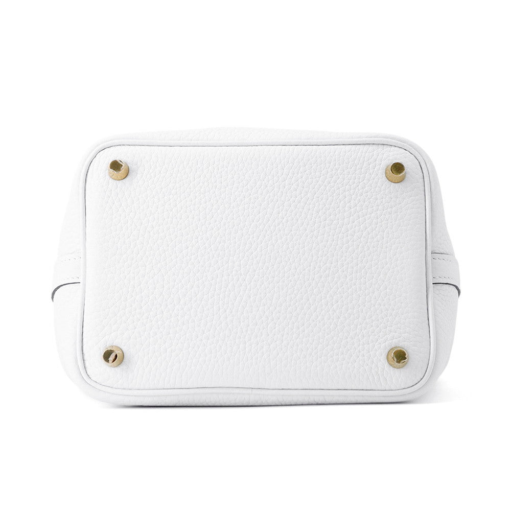 HERMES Picotin Lock Eclat New White/Sesame Taurillon Clemence Swift Leather Size PM