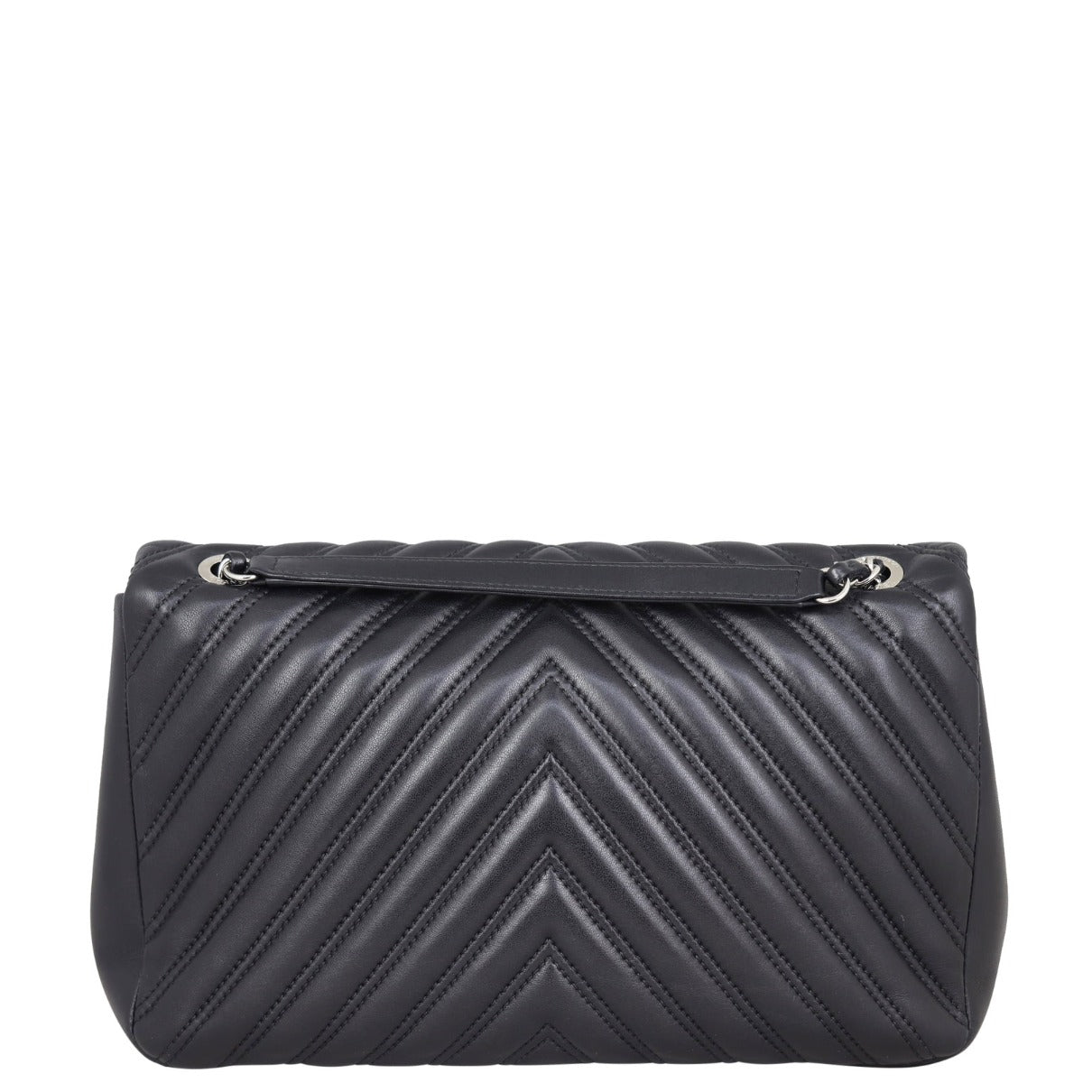 Chanel Chevron Double Stitch Single Flap Jumbo