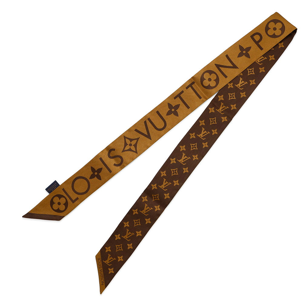 LOUIS VUITTON Scarf Infinity Monogram Bandeau BB BrownM90679 Silk 100%