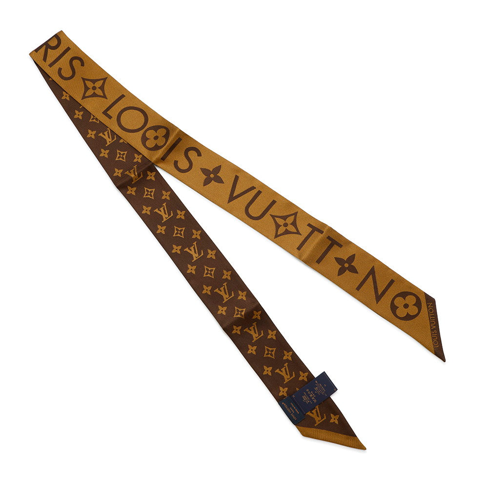 LOUIS VUITTON Scarf Infinity Monogram Bandeau BB BrownM90679 Silk 100%