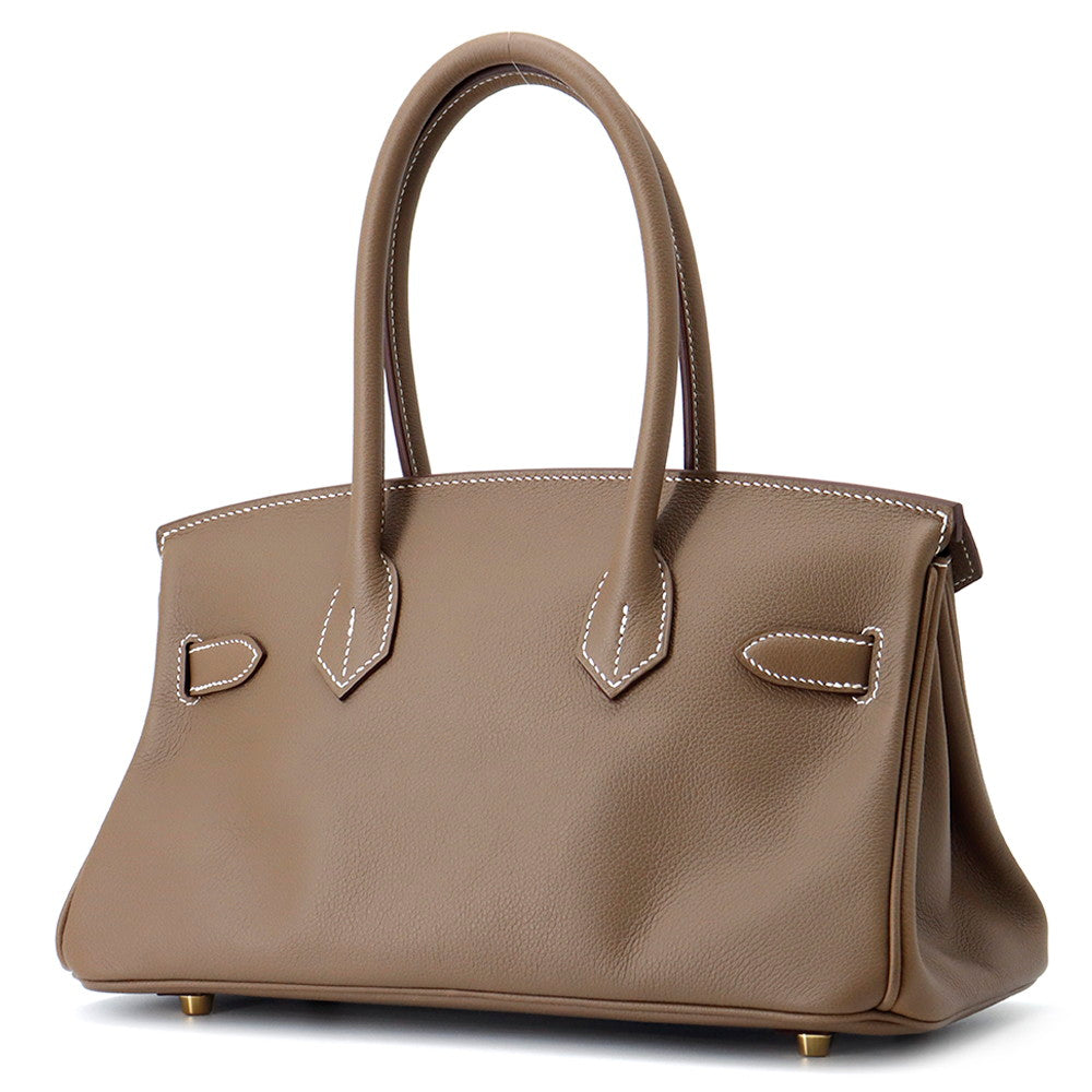 HERMES ShoulderBirkin Etoupe Evercolor Size 29