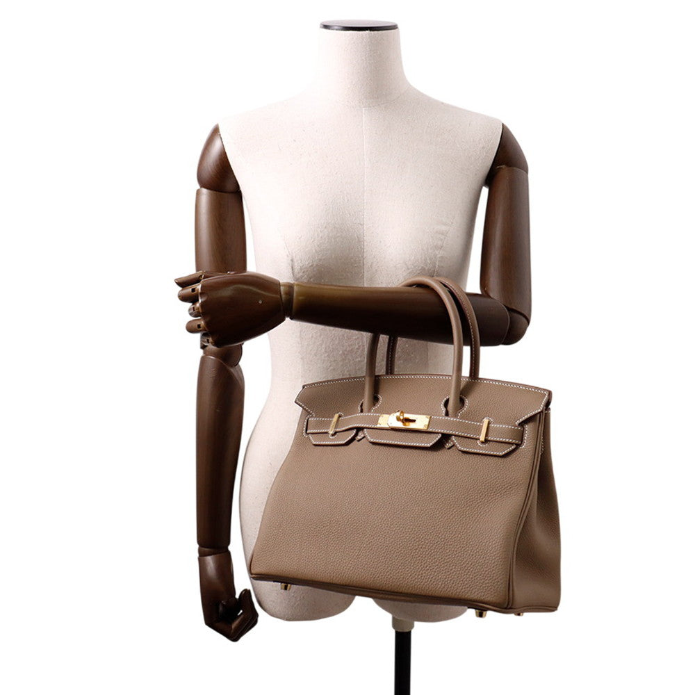 HERMES Birkin Etoupe Togo Leather Size 30