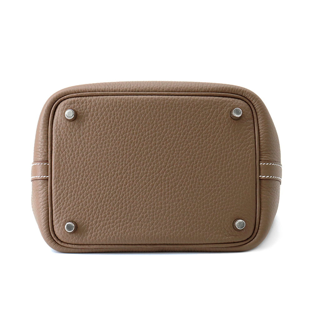 HERMES Picotin Lock Etoupe Taurillon Clemence Size PM