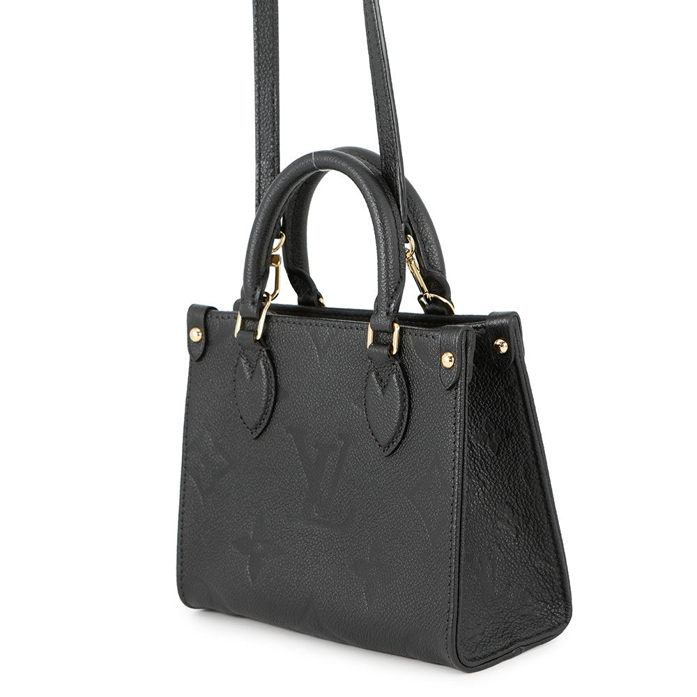 LOUIS VUITTON Onthego NoirM46993 Monogram Empreinte Leather Size BB